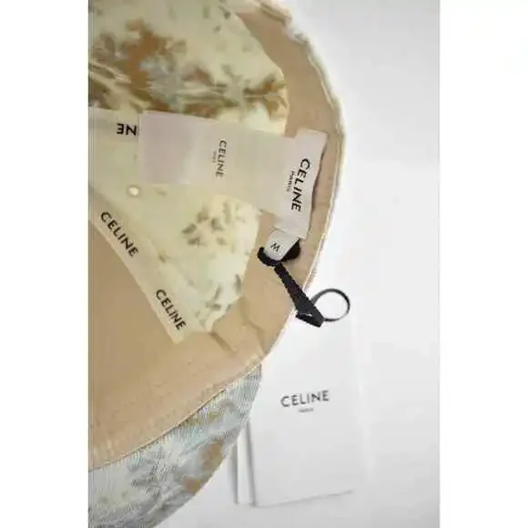 Celine Glacier Tie Dye Velvet Logo Baseball Cap Adjustable Snapback Hat Medium